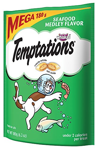 0058496281281 - TEMPTATIONS CLASSIC TREATS FOR CATS SEAFOOD MEDLEY FLAVOR 6.3 OUNCES (PACK OF 10)