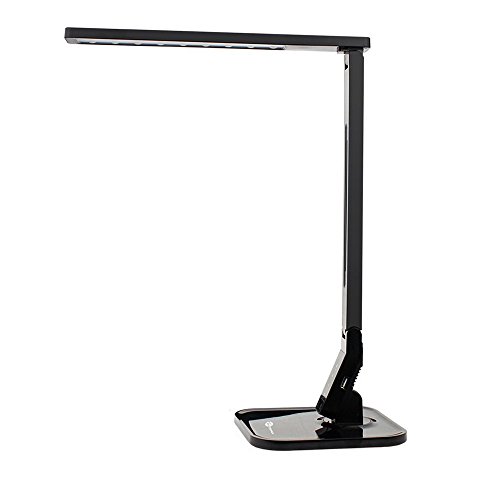 0585447049374 - TAOTRONICS® ELUNE TT-DL01 DIMMABLE LED DESK LAMP (PIANO BLACK, 4 LIGHTING MODES: READING/STUDYING/RELAXATION/BEDTIME, 5-LEVEL DIMMER, TOUCH-SENSITIVE CONTROL PANEL, 1-HOUR AUTO TIMER, 5V/1A USB CHARGING PORT)