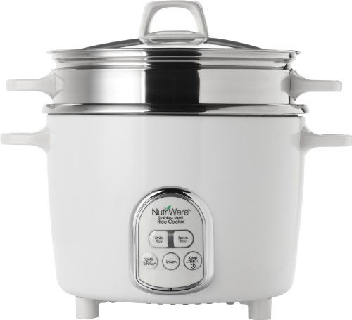 5889332946072 - AROMA NUTRIWARE 14-CUP (COOKED) DIGITAL RICE COOKER AND FOOD STEAMER, WHITE