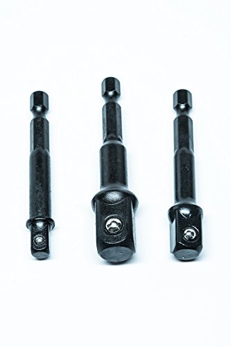 5899405939450 - 3 IMPACT GRADE SOCKET ADAPTER/EXTENSION SET | ARES 70000| TURNS POWER DRILL INTO HIGH SPEED NUT DRIVER. 1/4, 3/8, AND 1/2 DRIVE.