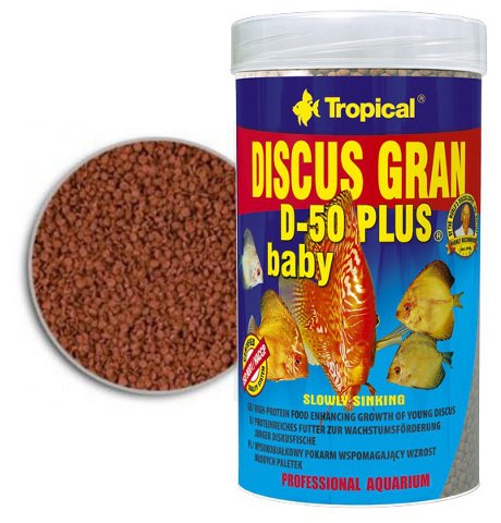 5900469606735 - TROPICAL DISCUS GRAN D-50 PLUS BABY 100ML (66G) FISH FOOD FOR FISH FRY (SLOWLY SINKING GRANULES)