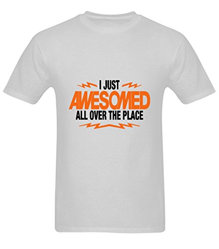 5901398500859 - YIGETOP100 MENS I JUST AWESOMED ALL OVER THE PLACE GRAY FUNNY COTTON T-SHIRT XXX-LARGE