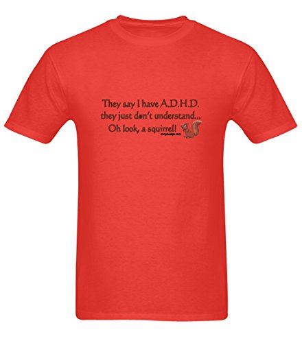 5901398503317 - YIGETOP100 MENS THEY SAY I HAVE A.D.H.D RED FUNNY COTTON T-SHIRT XX-LARGE