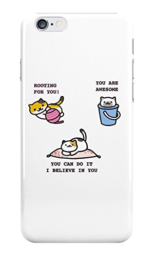5902026491112 - ENCOURAGING CATS - NEKO ATSUME - ROOTING FOR YOU - YOU CAN DO IT - I BELIEVE IN YOU - YOU ARE AWESOME - STICKERS IPHONE 6 CASE KITTIES FOR IPHONE CASE (IPHONE 6S WHITE) 4.7 3D