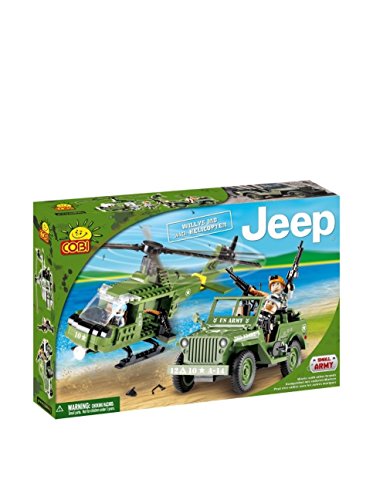 5902251242541 - COBI SMALL ARMY JEEP WILLYS MB WITH HELICOPTER BUILDING KIT