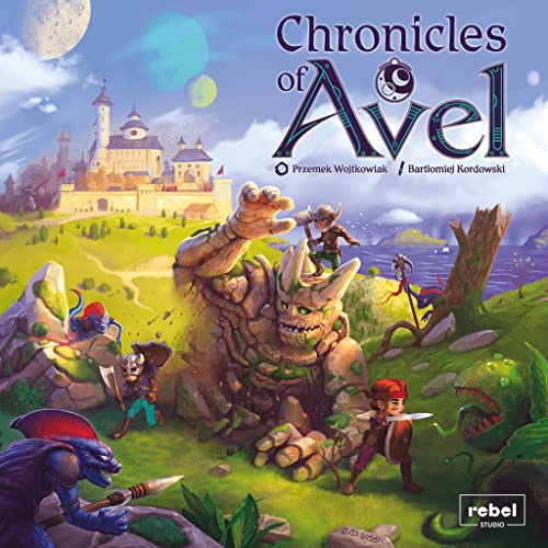 5902650616356 - CHRONICLES OF AVEL BOARD GAME | DICE-ROLLING STRATEGY GAME | FANTASY ADVENTURE GAME | COOPERATIVE GAME FOR ADULTS AND KIDS | AGES 8+ | 1-4 PLAYERS | AVERAGE PLAYTIME 60-90 MINUTES | MADE BY REBEL