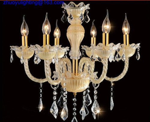 0592384656909 - CRYSTAL CHANDELIER 6LAMPS 600MM*600MM*560MM LIGHTS FIXTURE PENDANT HANGING CEILING LAMP(4 LIGHTING MODES- READING, STUDYING, RELAXATION & BEDTIME,)