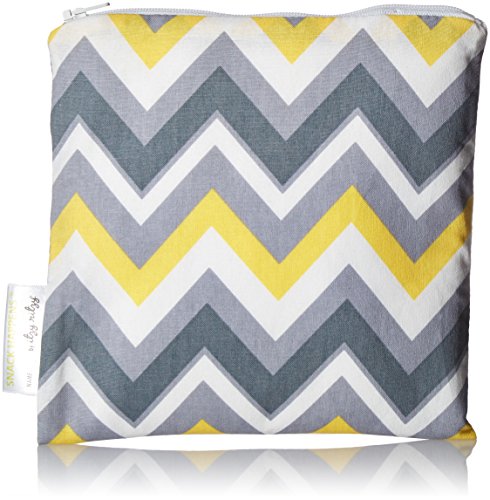 5939359398047 - ITZY RITZY SNACK HAPPENS REUSABLE SNACK AND EVERYTHING BAG, SUNSHINE CHEVRON, RE