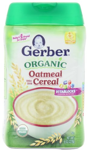 5939359476219 - GERBER ORGANIC OATMEAL BABY CEREAL, 8 OUNCE (PACK OF 6)