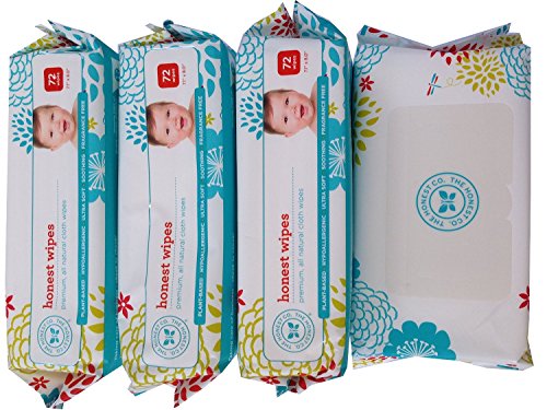 5939359503076 - 4 PACK - THE HONEST COMPANY WIPES - 288 WIPES (4 PACKAGES OF 72 CT) NEWBORN, KID, CHILD, CHILDERN, INFANT, BABY