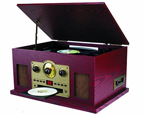 5940982086607 - SYLVANIA SRCD838 5-IN-1 NOSTALGIC TURNTABLE WITH CD, CASETTE, RADIO, AUX-IN