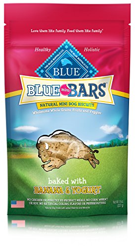 0059610005141 - BLUE BUFFALO MINI BLUE BARS BANANA & YOGURT DOG BISCUITS 8OZ