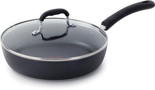 5971459030922 - T-FAL E93897 PROFESSIONAL TOTAL NONSTICK THERMO-SPOT HEAT INDICATOR FRY PAN WITH GLASS LID COOKWARE, 10-INCH, BLACK