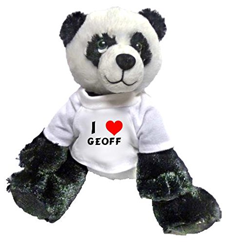 5993000031554 - PLUSH PANDA TOY WITH I LOVE GEOFF T-SHIRT (FIRST NAME/SURNAME/NICKNAME)