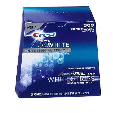 5996859091212 - CREST 3D WHITE WHITESTRIPS WITH ADVANCED SEAL PROFESSIONAL EFFECTS ENAMEL SAFE DENTAL WHITENING KIT, 20 POUCHES (40 TOTAL STRIPS) (PACK OF 2)