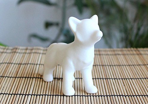 6000011111461 - READY TO PAINT CERAMIC BISQUE UNPAINTED CERAMIC FOX FIGURINE FOR KID'S DIY GIFT SET OF 2