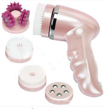 0600004344188 - USB RECHARGEABLE ELECTRIC 2 ADJUSTABLE SPEEDS 3 IN 1 FACIAL BRUSH SKIN CARE CLEANSING SYSTEM