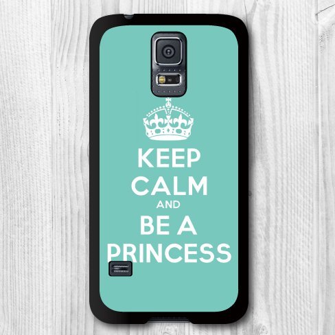 0600060036775 - FOR SAMSUNG GALAXY S5 CASE,NEW FASHION DESIGN KEEP CALM AND BE A PRINCESS PATTERN PROTECTIVE HARD PHONE COVER SKIN CASE FOR SAMSUNG GALAXY S5 I9600 +SCREEN PROTECTOR
