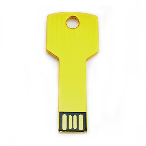 0600060141233 - ZLXUSA 16GB SLIM KEY SHAPE USB FLASH DRIVE (GOLDEN)