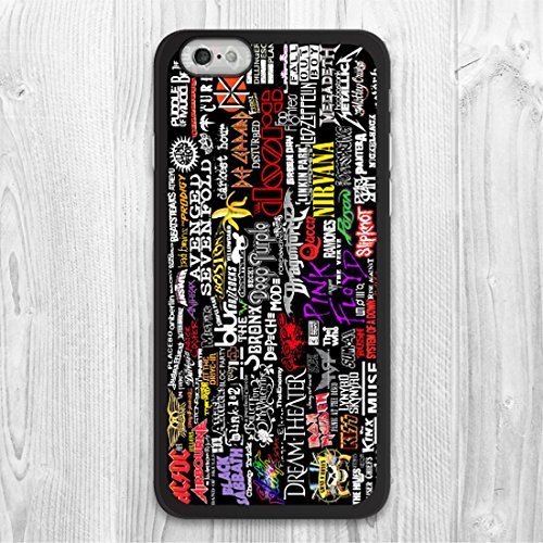 0600070198166 - FOR IPHONE 6 / 6 PLUS CASE, MUSIC BANDS PATTERN FASHION DESIGN PROTECTIVE HARD PHONE COVER SKIN CASE FOR IPHONE 6 (4.7) + SCREEN PROTECTOR