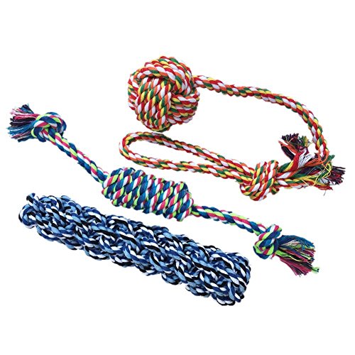 6001288236536 - GENERIC CHEWS PET ROPE TOYS FOR SMALL TO MEDIUM DOGS FOR INTERACTIVE PLAY, SET OF 3
