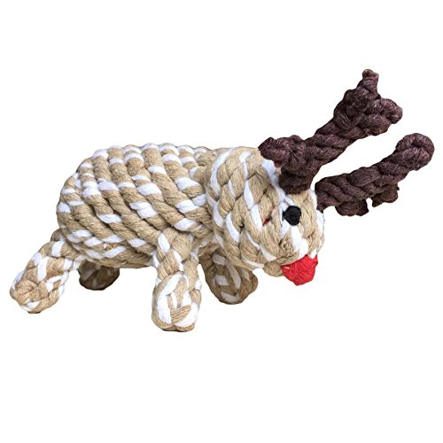6001288236666 - GENERIC DOG COTTON ROPE TOY PET CHEW TOYS FOR SMALL AND MEDIUM BREEDS BITING CHEWING,REINDEER