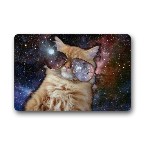 6001551904544 - GENERIC CUSTOM STAR GALAXY OUTER SPACE COOL CAT DOORMAT 23.6-INCH BY 15.7-INCH