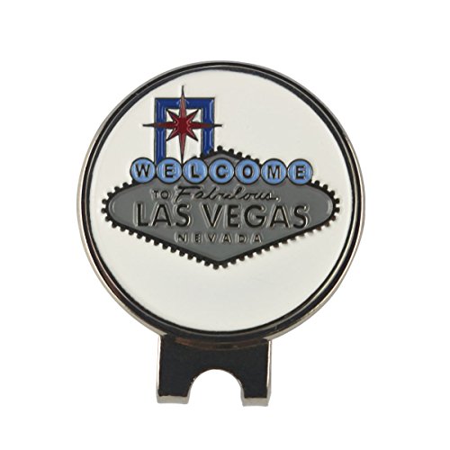 0600209396920 - GOLF MAGNETIC HAT CAP CLIP WITH USA LAS VEGAS GOLF BALL MARKER (1.NICKEL)