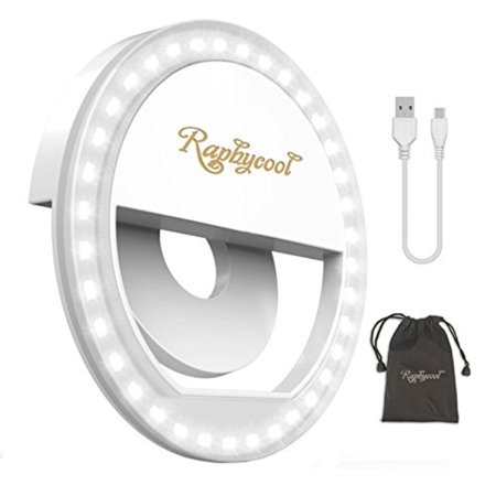 0600209757233 - RAPHYCOOL 32 LED RING SELFIE LIGHT SUPPLEMENTARY LIGHTING NIGHT OR DARKNESS SELFIE ENHANCING FOR PHOTOGRAPHY WITH IPHONES AND ANDROID SMART PHONES (WHITE)