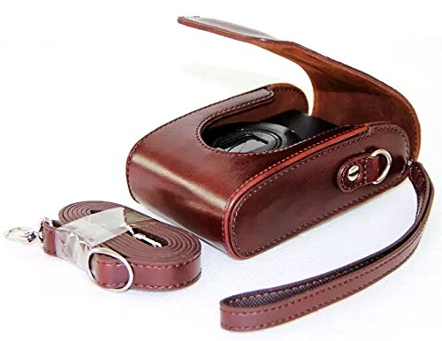6002125130208 - PROTECTIVE COMPACT LEATHER CASE WITH SHOULDER STRAP FOR LEICA C DIGITAL CAMERA (DARK BROWN)