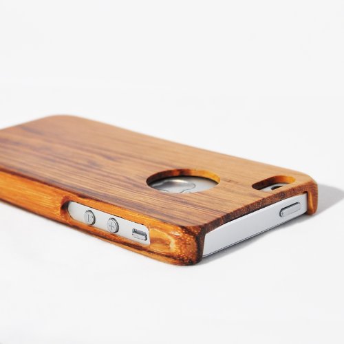 0600215110121 - GENERIC EIMOLIFE UNIQUE HANDMADE NATURAL WOOD WOODEN HARD BAMBOO CASE COVER FOR IPHONE 5 WITH FREE SCREEN PROTECTOR-ZEBRAWOOD