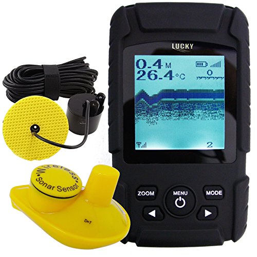 0600316545792 - LUCKY HANDHELD 2-IN-1 FISH FINDER WIRED CABLE 100M AND 40M WIRELESS SENSOR WITH RECHARGEABLE LI BATTERY 110V