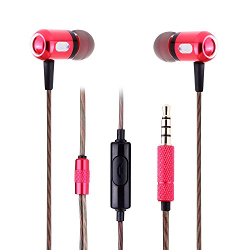 0600346195394 - ZOUKFOX WS652 IN-EAR EARPHONES EARBUDS HEAPHONES HEADSET WITH MICROPHONE, NOISE ISOLATING FOR IPHONE, IPAD, IPOD, ANDROID, WINDOWS, MP3 PLAYER (RED WITH MICE)