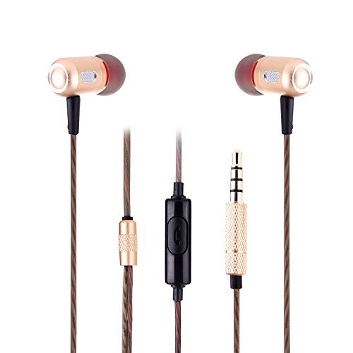 0600346195431 - ZOUKFOX WS652 IN-EAR EARPHONES EARBUDS HEAPHONES HEADSET WITH MICROPHONE, NOISE ISOLATING FOR IPHONE, IPAD, IPOD, ANDROID, WINDOWS, MP3 PLAYER(GOLD WITH MICE)