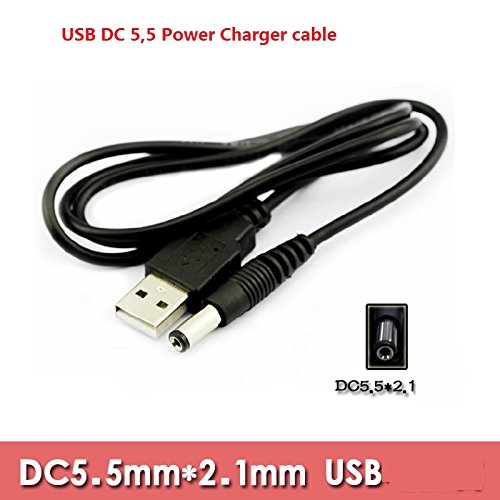 0600346440913 - VSHARE USB TO 5.5 MM/2.1 MM 5 VOLT DC BARREL JACK POWER CABLE