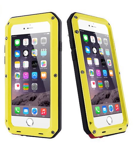 0600346656253 - IPHONE 5 CASE, IPHONE 5S CASE, PROTOCOL WATERPROOF SHOCKPROOF DUST/DIRT PROOF ALUMINUM METAL MILITARY HEAVY DUTY PROTECTION COVER CASE FOR APPLE IPHONE 5/5S (YELLOW)