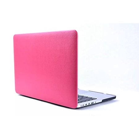 0600380060429 - HASESS® RETINA 13-INCH LEATHER HARD CASE FOR LEATHERETTE SOFT-TOUCH SNAP-ON SHELL COVER LAPTOP FOLIO SKIN SLEEVE FOR APPLE MACBOOK PRO 13.3 WITH RETINA DISPLAY A1425 A1502 (ROSE)
