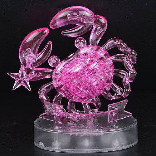 6003856059608 - 41 PCS 3D CRYSTAL PUZZLE TOYS DELUXE CHILDREN'S ASSEMBLY ANIMAL PUZZLE TOYS, CHRISTMAS GIFT/ NEW YEAR GIFT/ BIRTHDAY PRESENT FOR KIDS (THE ZODIAC PINK CANCER)