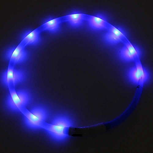 6004464680000 - WATERPROOF RECHARGEABLE USB LED FLASHING LIGHT BAND SECURITY PET DOG COLLAR C