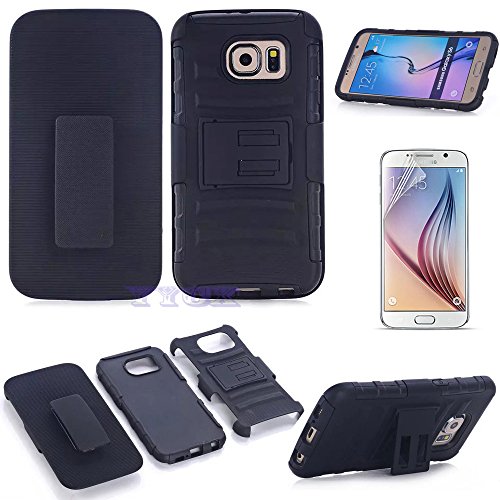 0600518995784 - SAMSUNG GALAXY S3 CASE, THREE IN ONE MULTIPLE PROTECTION SHOCKPROOF PROTECTIVE BACK COVER CASE , BLACK KICKSTAND HYBRID CASE FOR GALAXY S3 WITH SCREEN PROTECTOR