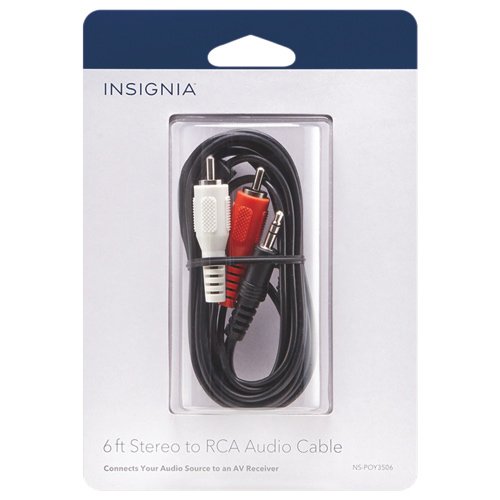 0600603170294 - INSIGNIA 1.8M (6 FT.) 3.5MM TO Y-RCA CABLE (NS-POY3506-C)