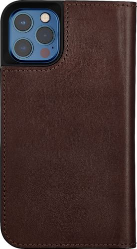 0600603269066 - PLATINUM™ - GENUINE LEATHER WALLET FOLIO FOR IPHONE® 12 AND IPHONE® 12 PRO - BROWN