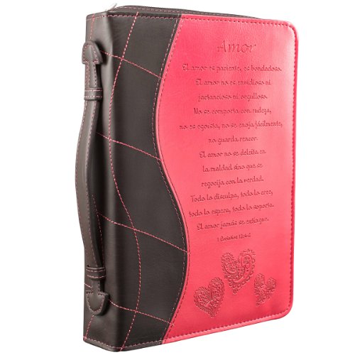 6006937114906 - PINK «AMOR» BIBLE / BOOK COVER - 1 CORINTHIANS 13:4-8 (LARGE) (SPANISH EDITION)