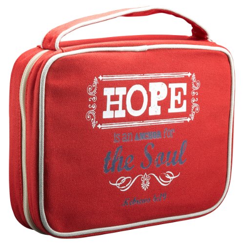 6006937118287 - RETRO BLESSINGS HOPE RED CANVAS BIBLE / BOOK COVER (MEDIUM)