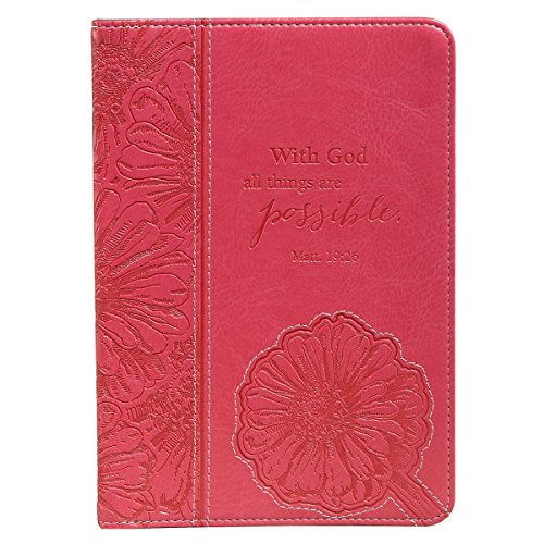 6006937123175 - PINK ALL THINGS ARE POSSIBLE INSPIRATIONAL MINI TABLET CASE / COVER - MATTHEW 19:26