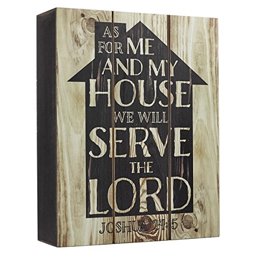 6006937126886 - JOSHUA 24:15 SERVE THE LORD WOODEN WALL PLAQUE