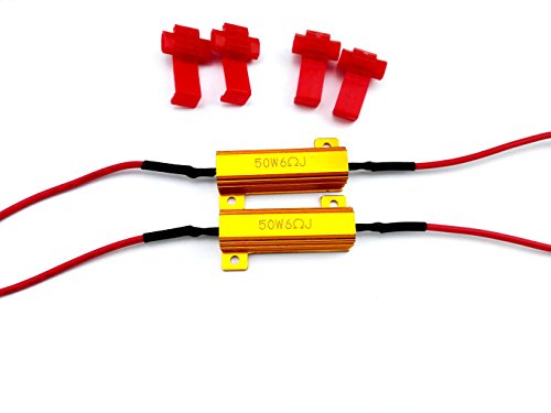 0600736951463 - GZXY 50W 6 OHM HID LED LOAD RESISTOR FOR TURN SIGNAL LIGHT FIX HYPTER FLASH WARNING CANCELLOR 2PCS
