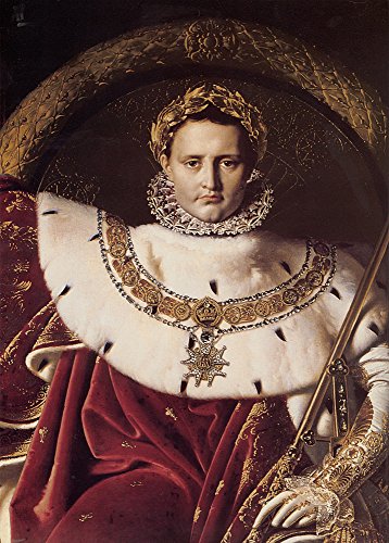 0600748274956 - GENERIC NAPOLEON I ON HIS IMPERIAL THRONE - DETAIL OIL PAINTING NO FRAME 48X72 INCH
