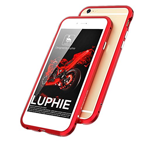 0600748554140 - IPHONE 6S CASE, LBS HIGH QUALITY ALUMINUM METAL BUMPER FOR IPHONE 6/IPHONE 6S (RED)