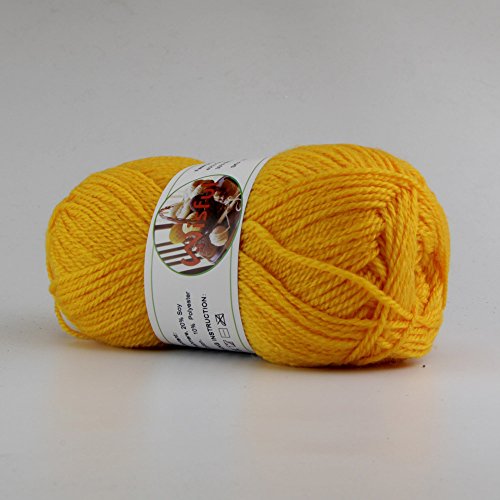 0600748952076 - GENERIC 1X50G CASHMERE SOY COTTON BABY YARN,DK,GOLDEN YELLOW,106
